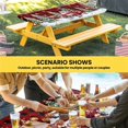 thumbnail image 6 of Christmas Truck Table Cloths for 6 Foot Rectangle Tables, Winter Snowflakes Xmas Tree Deer Red Black Patio Waterproof Elastic Fitted Tablecloths, Washable Rectangular Table Cover for Camping, 6 of 8
