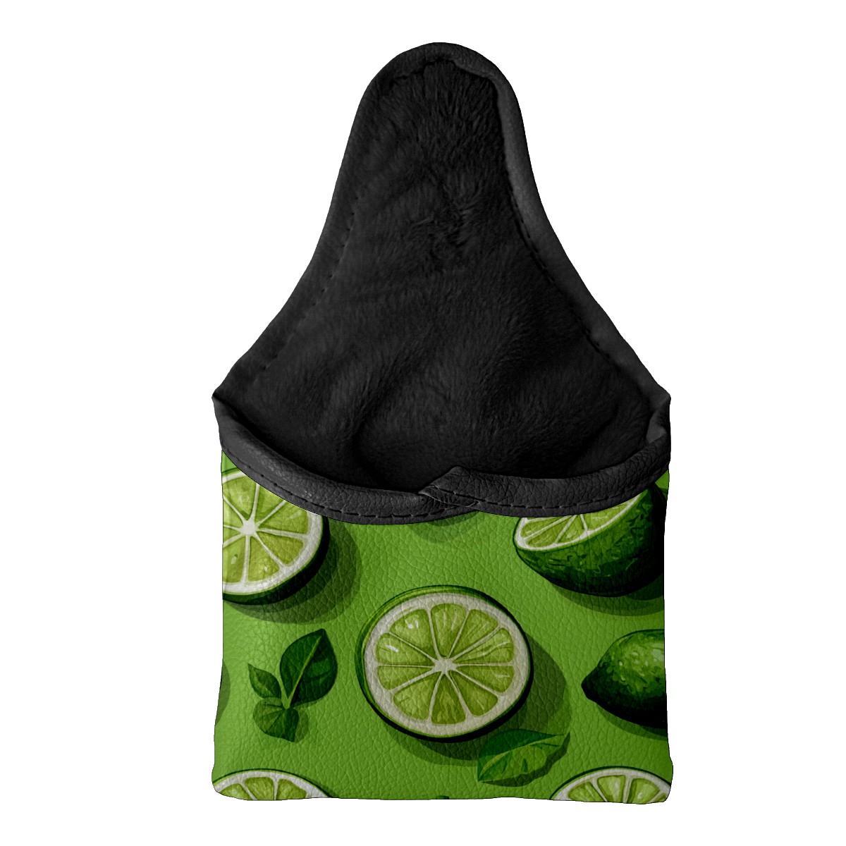 Golf Mallet Putter Cover Premium Leather Waterproof Golf Putter Head Cover with Magnetic Closure Green Lemon
