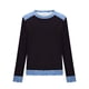 thumbnail image 4 of Camisetas de Manga Larga para las Mujeres Loose Fit Color Sólido Blusa de Cuello Redondo Top Suave Casual, 4 of 6