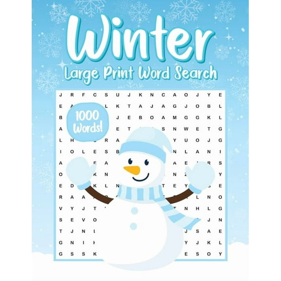 Winter Word Search for Adults: Word Find Book, Word Searches Book for Adults, Large Print Word Search, (Paperback)