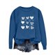 thumbnail image 4 of TaTaai Lover's Day Floral Print Round Neck Sweatshirt, Women's Festive Winter Top, Valentine Christmas Gift, Cozy Blouse for Holiday Party Gift, 4 of 4