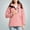 Pink, variant on Women 3 Area Heating Jackets Soild Color With Detachable Hat Velvet USB Charging Heating Jackets Windproof And Hiking Coat Woman Warm Jackets Fuzzy Coats Justified Jacket Front Zip Jacket Light Weight