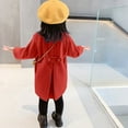 thumbnail image 5 of Annhoo Toddler Girls Dress Coats Winter Warm Long Sleeve Button Trench Coat Casual Lapel Long Peacoat Outerwear, 5 of 5