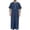 hgg023-Blue, variant on Yaoyar Men's Fashionable Short-Sleeved Embroidered Robe, Loose Round Neck, Pockets, Muslim Pullover Robe