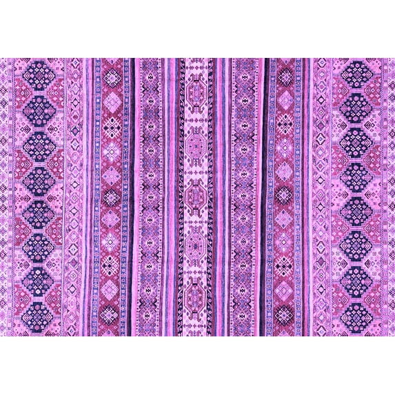 Ahgly Company Indoor Rectangle Abstract Purple Modern Area Rugs, 7' x 9'