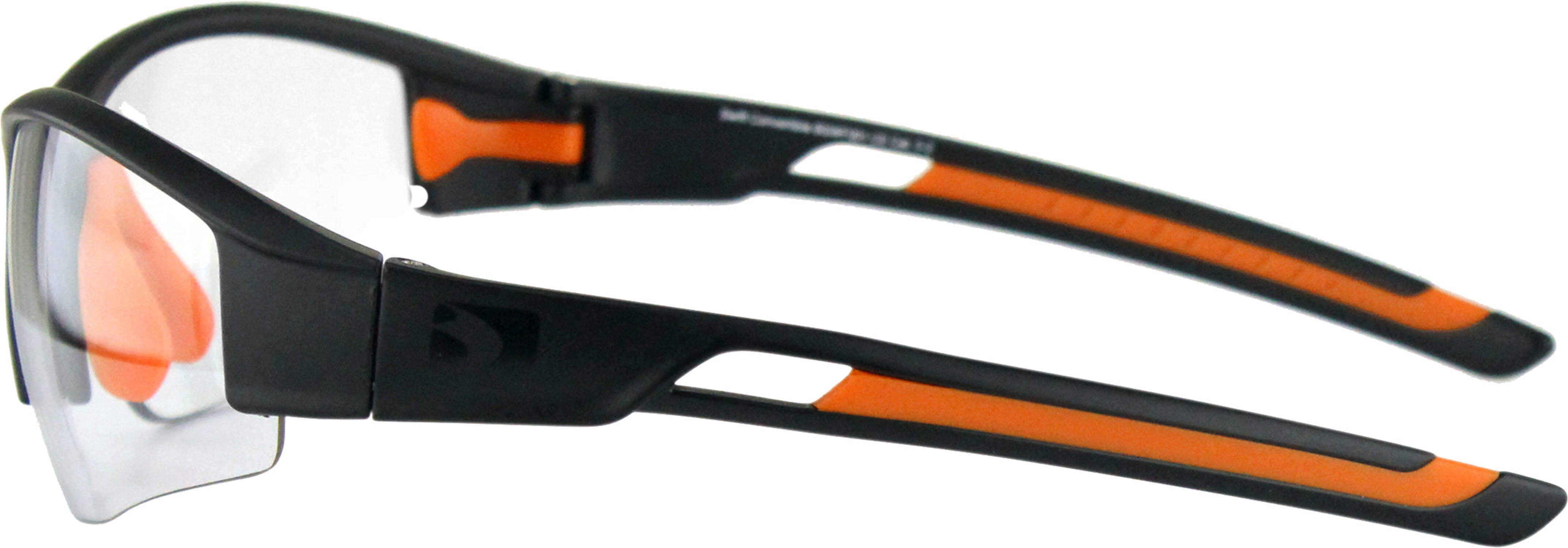 Bobster® Swift Matte Black-Orange Frame Smoked-Yellow-Clear Lens