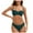 Green, variant on Women's 2026 High Waist Decoration Bathing Suit Halter Summer Swimsuit Bikini Set (Gold, M)