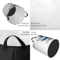 thumbnail image 4 of Bingfone Blue Flying Butterflies Waterproof Foldable Laundry Hamper Bucket With Handles For Storage Bin,Clothes Hamper (Small), 4 of 8