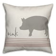 thumbnail image 2 of Creative Products Oink Pig 16x16 Spun Poly Pillow, 2 of 3