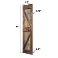 thumbnail image 2 of K Style Series 24in.X 84in.Brown/Walnut Finished DIY Solid Wood Sliding Barn Door Slab - Hardware Track NOT Included, 2 of 2