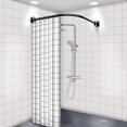 thumbnail image 5 of SIKAIQI Stretchable 304 Stainless L Shaped Bathroom Bathtub Corner Shower Curtain Rod Rack (Black 27.55"-39.37"x27.55"-39.37"), 5 of 5