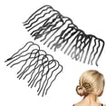 thumbnail image 5 of Vintage Style Hairpins, 8 Pack Black Metal U,Shaped Combs For Updos  Classic Looks, 5 of 6