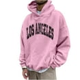 thumbnail image 2 of Lilgiuy Men's Hoodie Letter Printed Pullover Long-sleeved Top Hooded Sweatshirts for Sailing Fishing Camping, 2 of 5