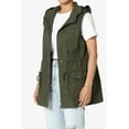 thumbnail image 3 of TheMogan Veste Utilitaire Sans Manches à Cordon, Coupe Ample, pour Femmes Grande Taille, Style Militaire, 3 of 7