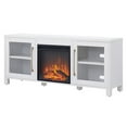 thumbnail image 6 of Pemberly Row TV Stand with Log Fireplace Insert in White (TVs up to 65"), 6 of 8