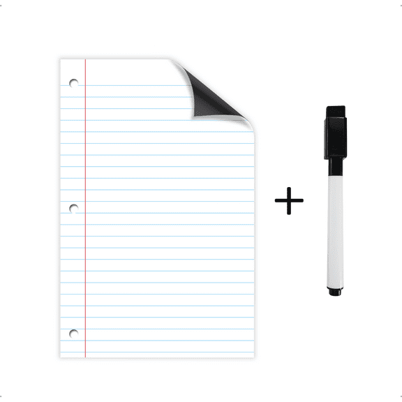 Good Dry Erase Magnetic Sheet with 1 Black Fine Tip Marker