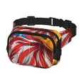 thumbnail image 2 of Lsque Sac Banane Double Couche Motif Aigle avec Drapeau Américain, Tissu Sergé Durable avec Ceinture Réglable, Randonnée en Plein Air, Course, Voyage, 2 of 9