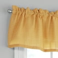 thumbnail image 2 of Mainstays Waffle Weave Tiers and Valance, Set of 3, Golden Curry, 56" W x 36" L, 2 of 5
