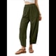 thumbnail image 3 of Pantalones Anchos y Holgados para Mujer, Estilo Palazzo Harén, Informales, con Cintura Elástica y Bolsillos. Verde S, 3 of 8