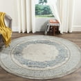 thumbnail image 2 of SAFAVIEH Sofia Waylon Geometric Bordered Area Rug, Light Grey/Blue, 5'1" x 5'1" Round, 2 of 5