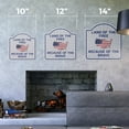 thumbnail image 2 of Land Of The Free 12" X 12" Sign | Indoor/Outdoor Plastic | SignMission Designer Patriotic Military Navy Army Airforce Troops Novelty Gift Funny Joke Gag Road Garage, 2 of 4