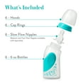 thumbnail image 5 of Evenflo Vented + BPA-Free Plastic Angled Bottles, 6oz, Teal,Gray.Blue, 6ct, 5 of 6