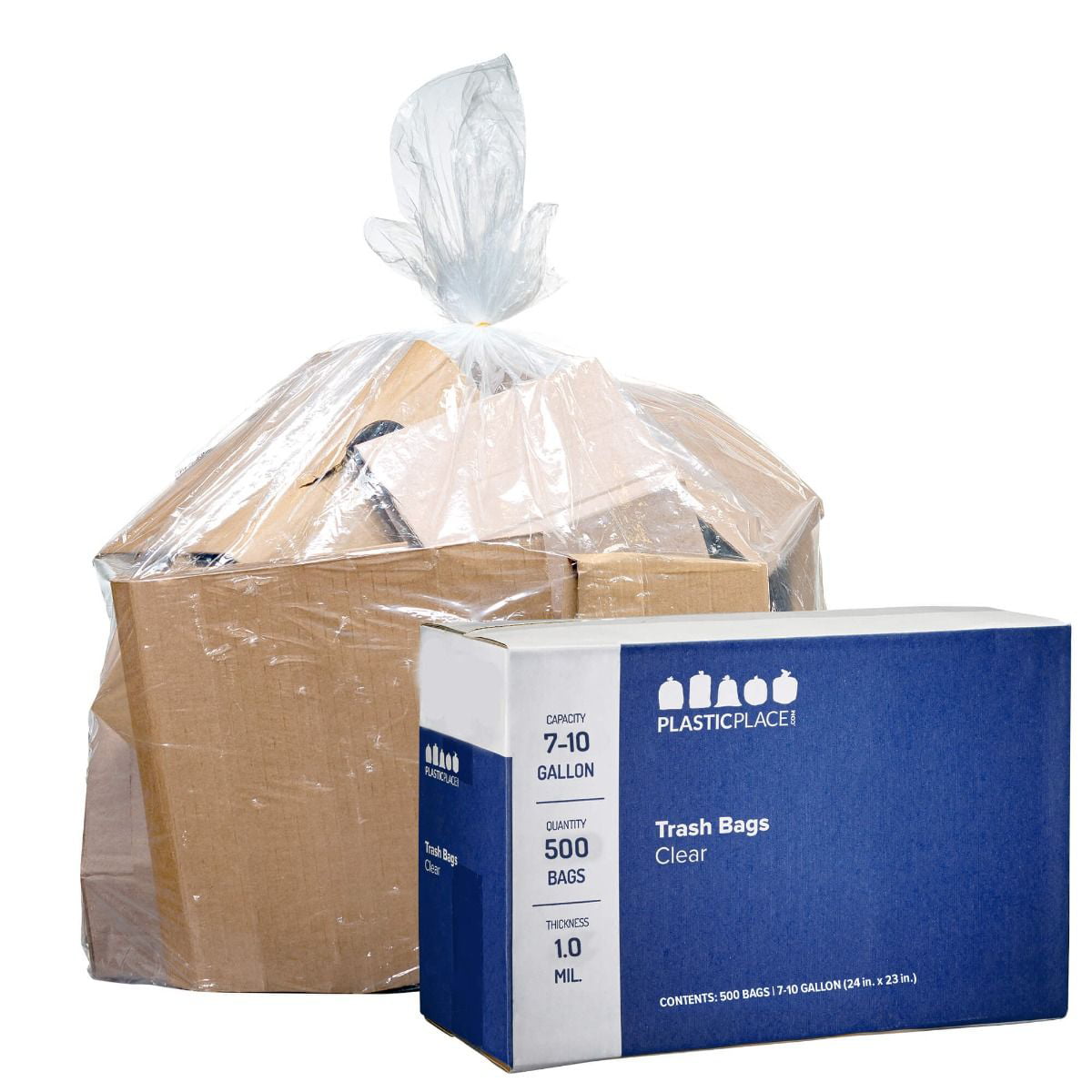Handi-Bag Super Value Pack .55mil 21 1/2 x 24,White-130/Box-Trash Bags*2 8gal