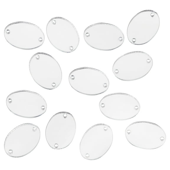 Uxcell Sew on Mirror, 50pcs Acrylic Flat Back Crystal Mirror DIY Mirrored for Jewelry Crafts Clothes Shoes Bags Shoes