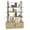 Wood color, variant on EastVita 5 Tier Rattan Bookshelf with Storage Cabinet & Door,71.1” Tall Industrial Book Shelf,Open Display Shelves,Black