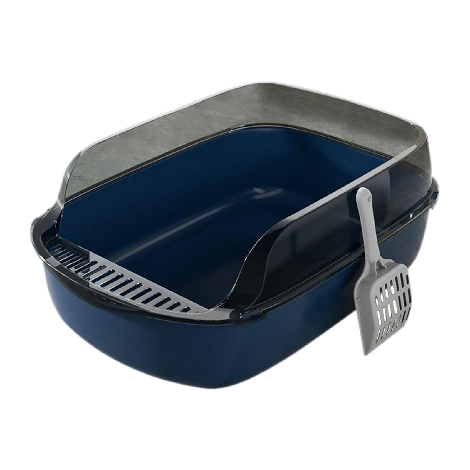 Cat , Cat Toilet, Large Cat Bedpan Stain Resistant, Easy to Clean, Semi Enclosed Scatter Kitty Litter Open Top Kitty