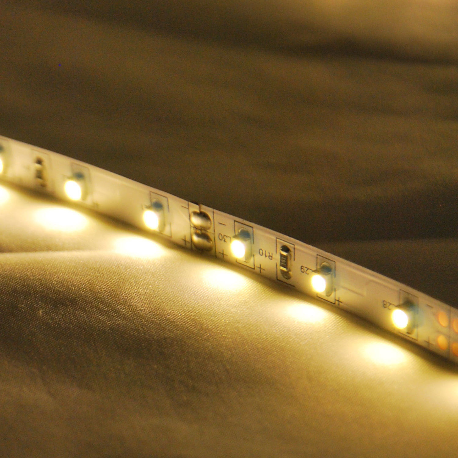 ABI Warm White Flexible LED Light Strip with Power Supply, 600 LEDs, 2835 SMD, 10 Meters / 33 Feet, 3000K, 24V DC