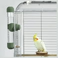 thumbnail image 3 of 7.4 Fl Oz Plastic Parrot Water Feeder with Spring Valve,Clear Bird Water Dispenser,Automatic Cage Water Drinker,for Parakeets Cockatiels Lovebirds & Finches 1 Pack,Green,By Scheam, 3 of 7