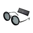 thumbnail image 4 of Gafas polarizadas redondeadas,Gafas de ajustables con lentes polarizadas redondeadas,Gafas de de playa con tinte ajustable,Gafas de ligeras decorativas para hombre y Negro de 52 mm, 4 of 8