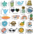 thumbnail image 2 of 20 Pcs Summer Beach Hippie Iron on Patches Mixed Colorful Vintage Sew on Embroidered  for DIY Clothes Jackets Jeans Backpacks, 2 of 7