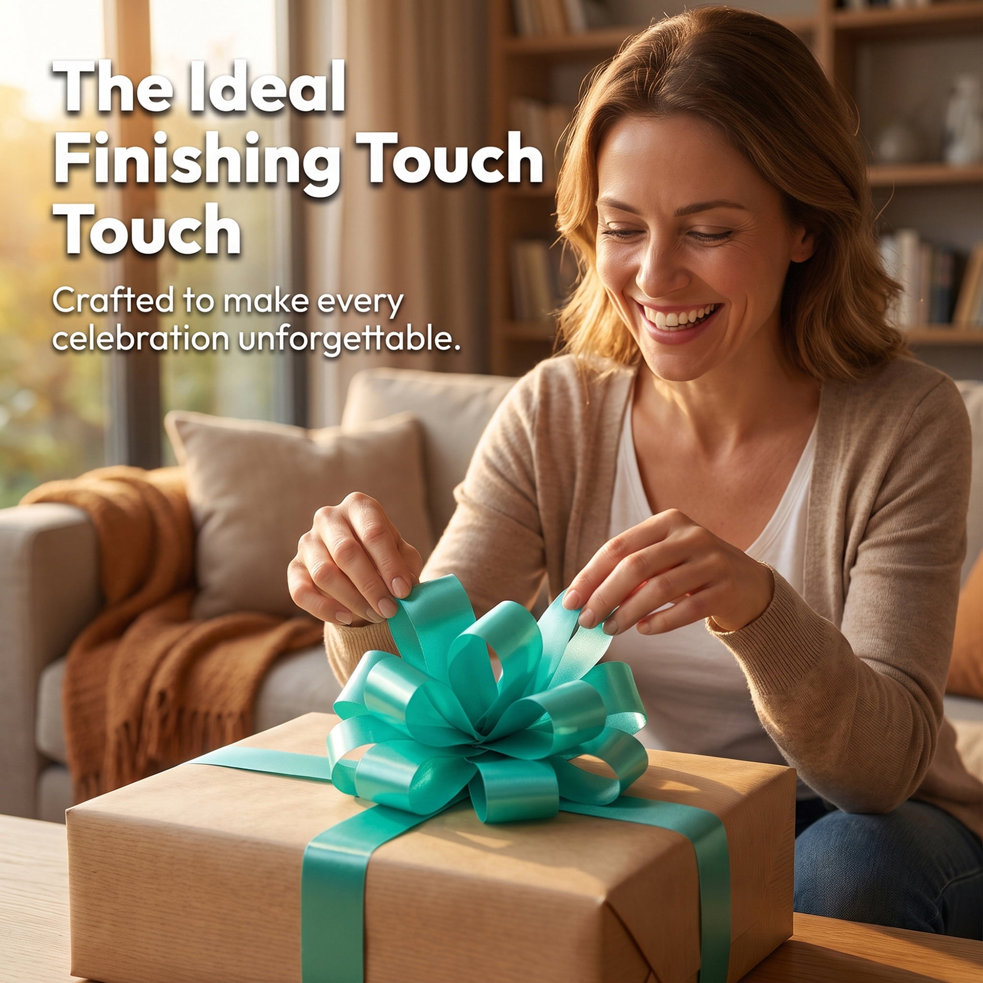 Unique Bargains Crush-Resistant Metallic Bows for Gift Wrapping and Decoration Green
