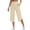 Beige women wide leg capri pants a1, variant on Cagogo Womens Wide Leg High Waisted Capri Pants Summer Casual Loose Cropped Palazzo Trousers with Pockets Flowy Beach Work Lounge Clothes, Army Green 2XL