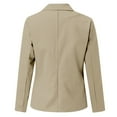 thumbnail image 4 of Baqcunre Blazers For Women Women'S Casual Solid Color Loose Long Sleeve Fashion Cardigan Coat Business Casual Clothes For Women Womens Fall Fashion 2023 Khaki L, 4 of 6