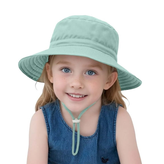 AWZXDE Breathable Kids Sun Hat For Boys Girls 0-6 Years Fisherman Cap Summer Beach Bucket Hat Lightweight Outdoor Play Green