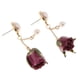 thumbnail image 4 of 1 Par de de Flores Reales Cubiertos de Resina, Colgantes de Flores Secas Naturales, Pendientes de Gota, para Mujer, Joyería en 3 Color UNA Macarena pendientes de flor de rosa cuelgan, 4 of 8