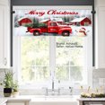 thumbnail image 2 of AshasdS Merry Christmas Red Truck Window Valance Curtain with Snowy Farm Scene for Home Kitchen Living Room Bedroom Bathroom Decor 54x18 inch, 2 of 5