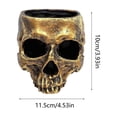 thumbnail image 3 of DefiDgd Resin Small Skull Shaped Planter Pot,Multi FunctionStorage Bowl for Candy Snacks Succulent Cactus,Gothic Desktop Ornament for Halloween Home Office Indoor Tabletop Decor(Gold), 3 of 6
