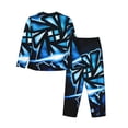 thumbnail image 2 of Lsque Geometry Dash Pattern Long Sleeve Pajama Set for Women - Soft 2-Piece Sleepwear and Loungewear Set with Pockets, Comfy Nightwear, 2 of 8