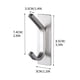 thumbnail image 2 of Ganchos adhesivos de acero inoxidable | Llaves para toallas de bata de pared montadas en la pared sin daños | Anzuelos adhesivos fuertes y desmontables sin rastros | Organizadores compactos de 4, 2 of 8