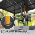 thumbnail image 4 of Outsunny Table à Manger d'Extérieur avec Trou pour Parasol, Table à Manger de Patio, Noir, 4 of 10