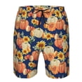 thumbnail image 3 of Logiee fall Pumpkin Daisy Print Mens Swim Trunks Quick Dry Board Shorts,Breathable Hawaii Beach Shorts Swimwear Bathing Suits-XX-Large, 3 of 6
