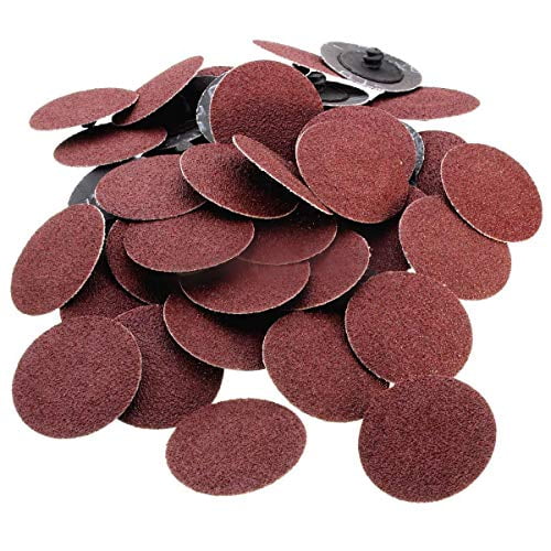 Katzco 25 Pieces 3 Inch 80 Grit Roll Lock Sanding and Grinding Discs