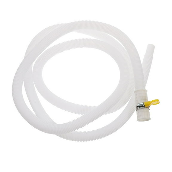 Pretyzoom Air Conditioner Drain Hose White Flexible Tubing with Clamp for Efficient Water Drainage