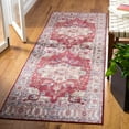 thumbnail image 2 of SAFAVIEH Tucson Camillo Oriental Machine Washable Runner Rug, Red/Beige, 2'6" x 20', 2 of 12