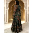 thumbnail image 6 of AURA Women Plus Size Floral Maxi Dress V Neck High Waist Long Sleeve Elegant Dress, 6 of 10