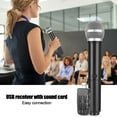 thumbnail image 3 of Haofy 2pcs Wireless Microphone System UHF  Handheld Karaoke USB 3.0 KTV Mic Kit, 3 of 7